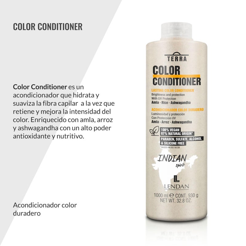 Lendan - Colored Hair Conditioner - Terra Color Conditioner - 1000 ml - Hydrates and Softens Hair - Improves Hair Color Intensity - Strengthens Hair - Shiny Hair - Vegan - Image 2