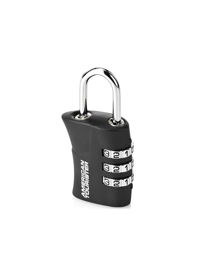 American Tourister  3 Dial Combination Travel Lock, Black|Sleek and modern look, matching well with any travel gear|TSA Lock  | Best Price UAE