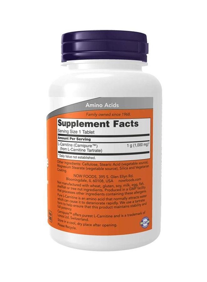 ناو فودز مكمل غذائي إل-كارنتين 1000 مجم - 50 قرصاً - Image 3