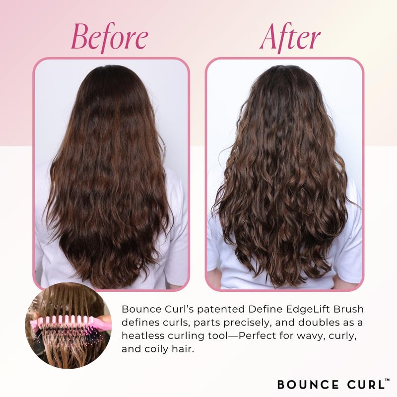 Bounce Curl فرشاة بونس كيرل الأصلية لتعريف حواف الشعر (أخضر مزرق) - Image 3