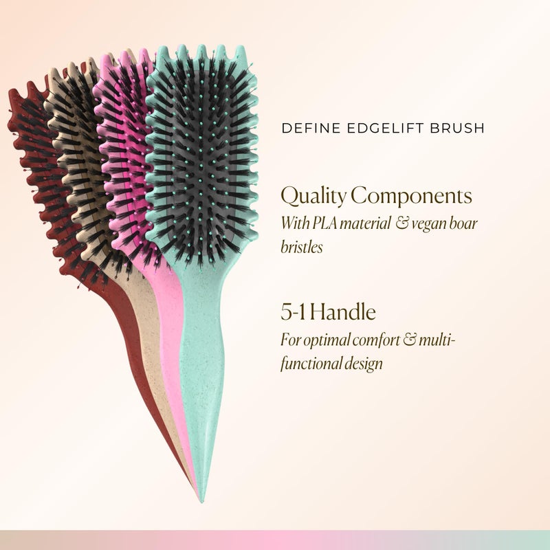 Bounce Curl فرشاة بونس كيرل الأصلية لتعريف حواف الشعر (أخضر مزرق) - Image 2