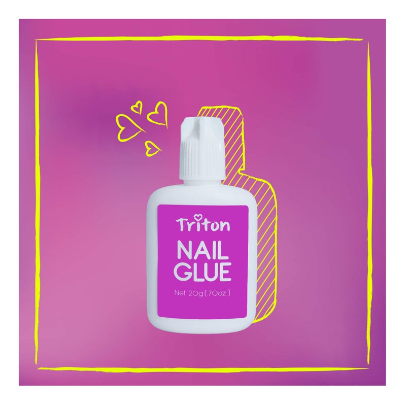 TRITON Professional Ultra Quick Nail Glue for Acrylic Artificial Press On Nails for Nail Art Accessories Decoration Home Travel Beauty Nail Salon 20g - Image 4
