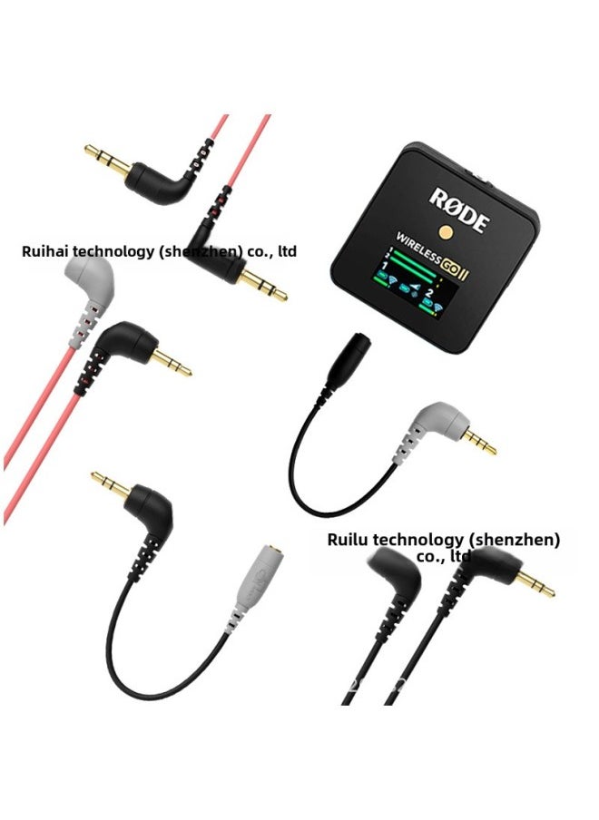 Generic - For Rhode Wireless Go Second Generation Microphone SC7 Mobile Phone Microphone SLR Camera RODE Adapter-Colour:Sc2 Red And Black Camera Cable-Line Length:Other Lengths - Image 1