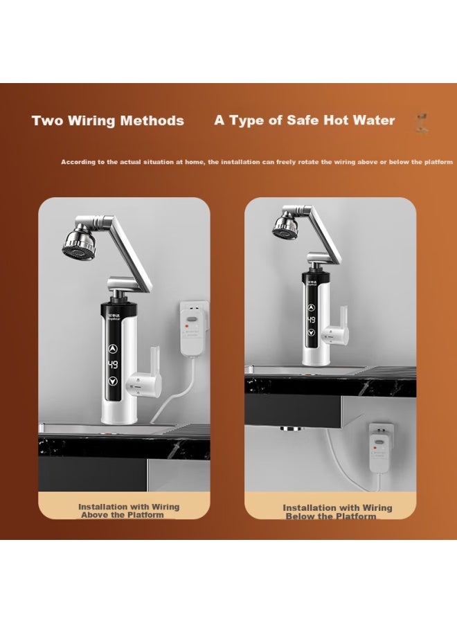 Royalstar Electric Hot Water Faucet, Instant Heating Water Tap, Mechanical Arm, Dual-use For Kitchen And Bathroom, Quick-heating, Bottom Water Inlet - Image 2