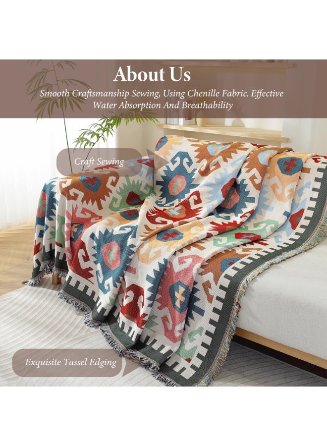 فلاي رود غطاء أريكة، بطانية أنيقة، بطانية أريكة مع شرابة، للمنزل والمكتب والسفر والتخييم (بطانية قابلة للعكس، 130 * 180 سم) - Image 4