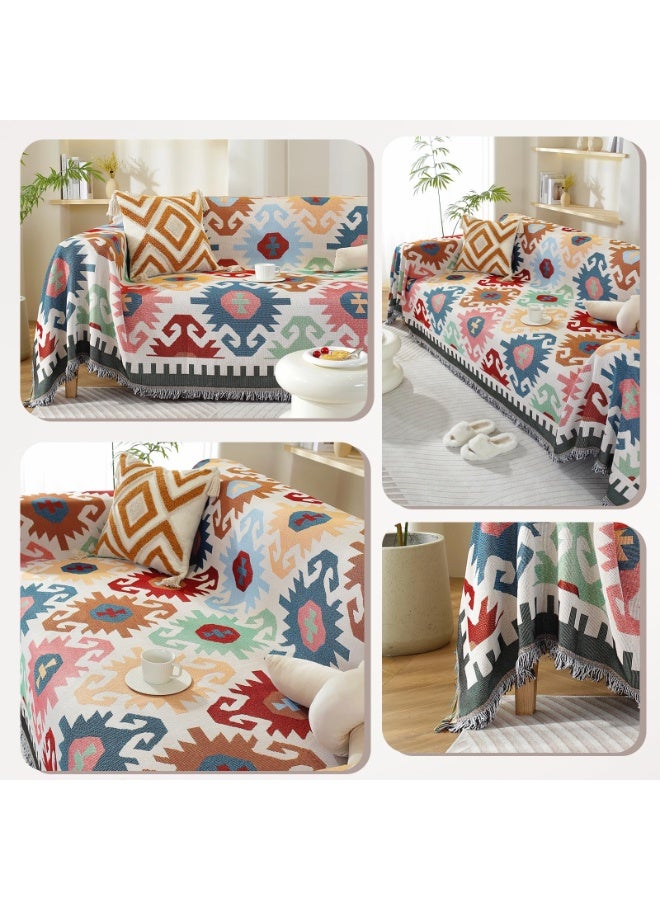 فلاي رود غطاء أريكة، بطانية أنيقة، بطانية أريكة مع شرابة، للمنزل والمكتب والسفر والتخييم (بطانية قابلة للعكس، 130 * 180 سم) - Image 5