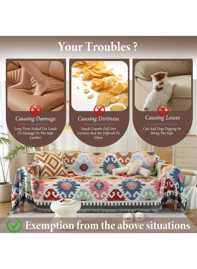 فلاي رود غطاء أريكة، بطانية أنيقة، بطانية أريكة مع شرابة، للمنزل والمكتب والسفر والتخييم (بطانية قابلة للعكس، 130 * 180 سم) - Image 3