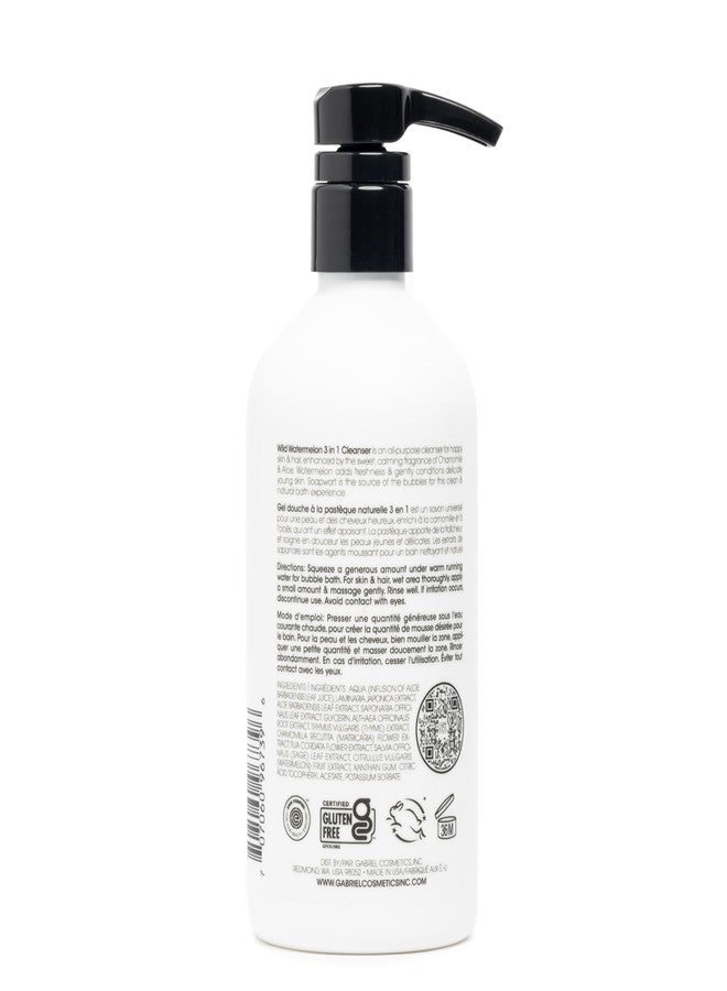 Gabriel Cosmetics غابرييل كوزمتيكس للأطفال نظيف طبيعي بطيخ 3 في 1 شامبو، منظف وحمام فقاعات (16 أونصة سائلة (1 زجاجة)، بطيخ 3 في 1) - Image 5