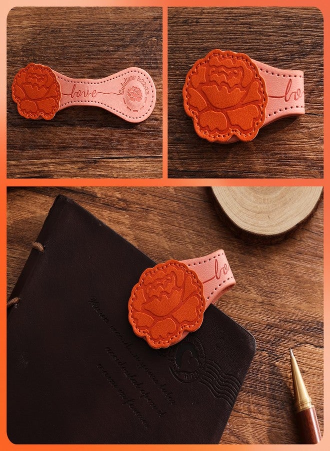 emmoolife 3 PCS Fruit of Spirit Magnetic Leather Bookmarks, Floral Patterns (Love Joy Peace) of Galatians, Bible-Inspired Page Markers, Double-Sided Clips, Gift for Book Lovers, Students, Book Accessories - Image 4