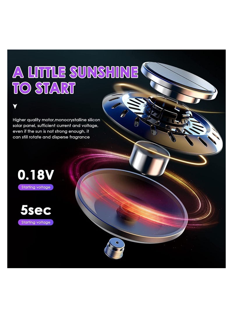Y&D Car Air Fresheners Diffuser Solar Rotating Auto Perfume Silent Essential Oil Aromatherapy for Vehicle Home Office - Image 5