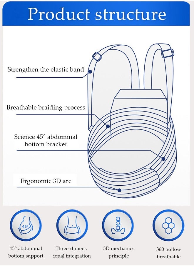 DUNISO Maternity belt, biomimetic abdominal support strap, adjustable, with nylon buckle and high elasticity shoulder strap, breathable and shock absorbing, suitable for various stages of pregnancy and postpartum,  pink (XXL)  - Image 4