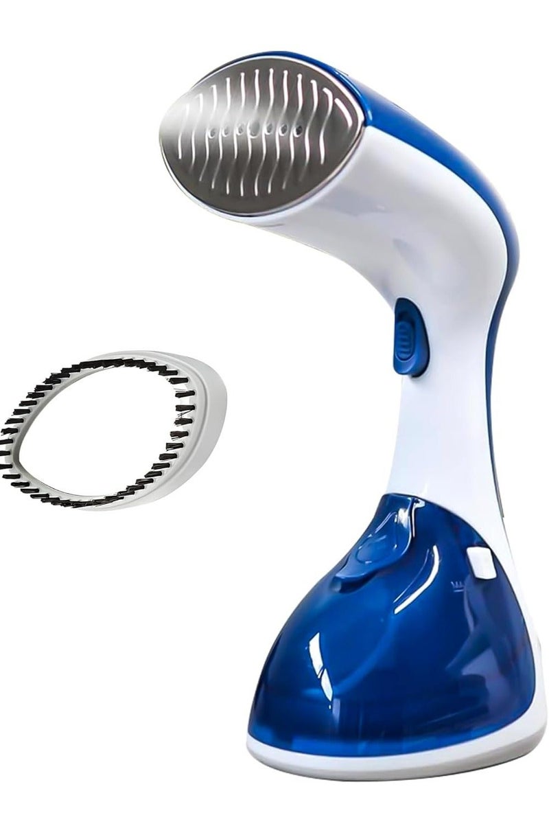 KLIKON 2 pc Combo of Handheld Garment Steamer - Steam Iron for Travel with 270ml Detachable Water Tank, Fast 25s Heat up, 1300W, Horizontal and Vertical Steaming, Brush Head Included Blue & Grey KGS-311 - Image 2