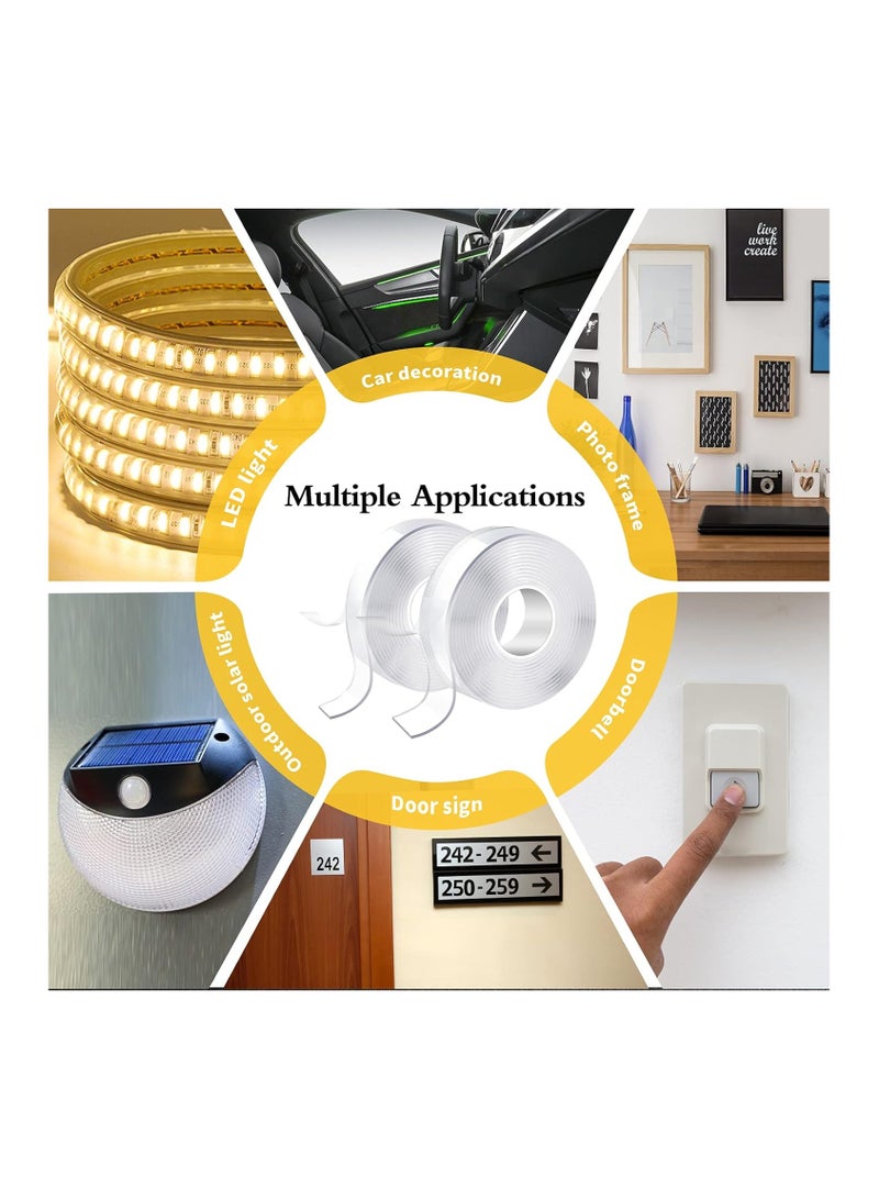 O Ozone Strong Adhesive Double Sided Tape Heavy Duty for Kitchen and Home Use, Transparent Traceless Acrylic Tape Strong Sealant Tape - Image 4