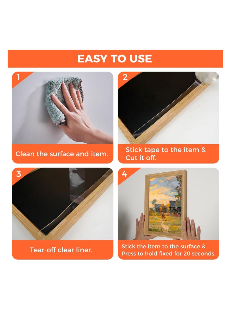 O Ozone Strong Adhesive Double Sided Tape Heavy Duty for Kitchen and Home Use, Transparent Traceless Acrylic Tape Strong Sealant Tape - Image 5