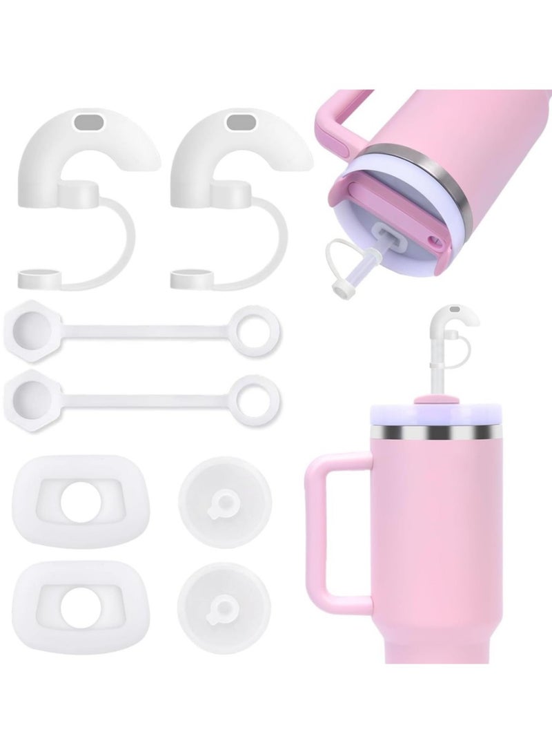 8Pcs Spill Proof Stopper and Anti-Wrinkle Straw Topper for Stanley Cup 40oz/30oz Tumbler, Stanley Cup Accessories Set, 2 Straw Cover, 2 Spill Stoppers,2 Leak Stoppers, 2 Anti-Wrinkle Straw Topper - Image 1