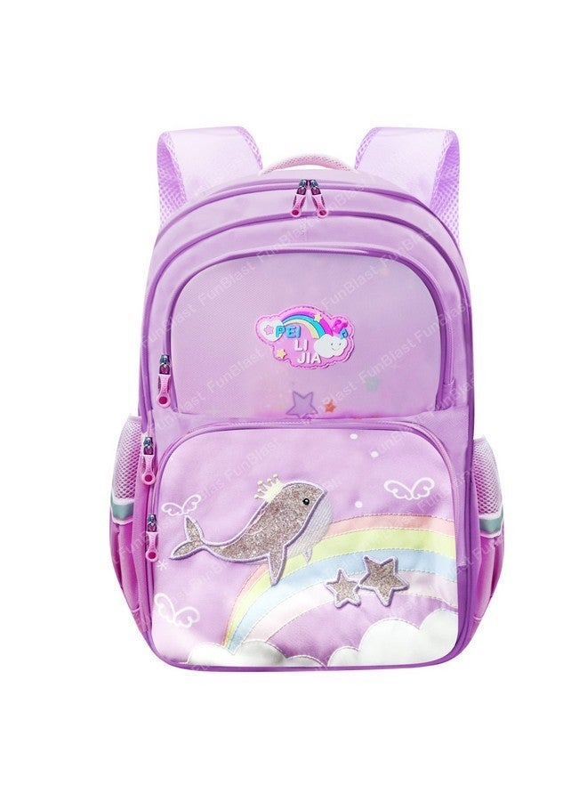 FunBlast School Bag for Girls - School Backpack, College Backpack, Travel Backpack, Office Bag, Multipurpose Bag for Girls, Casual Bagpack for Teens, Picnic Bag for Girls (39 X 28 X 15 CM) (Purple) - Image 1