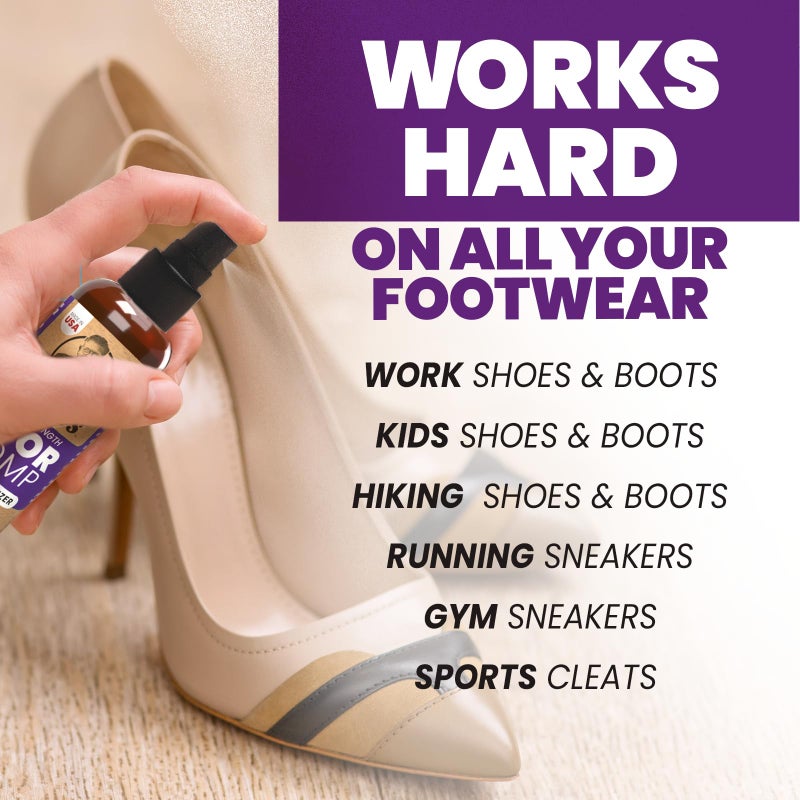 Uncle Todd's Shoe Deodorizer Spray - Proven & Powerful Enzyme Formula Spray for Shoe Odor Elimination in All Footwear (Midnight Rain) - Image 4