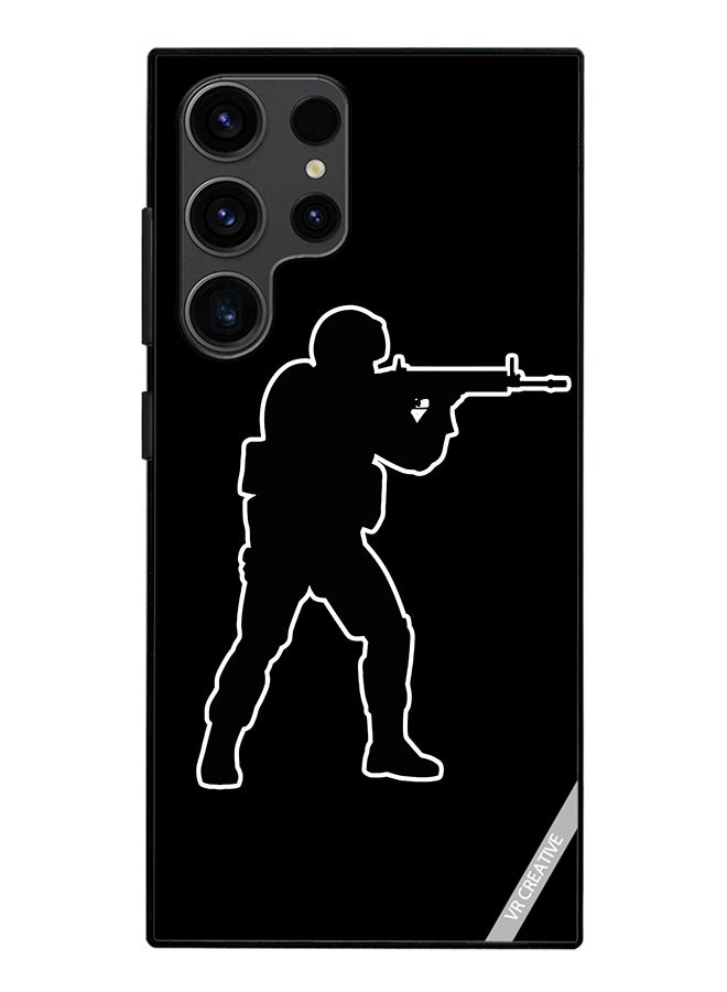 VR CREATIVE Protective Case Cover For Samsung Galaxy S24 Ultra Black Cs Go Design Multicolour - Image 1