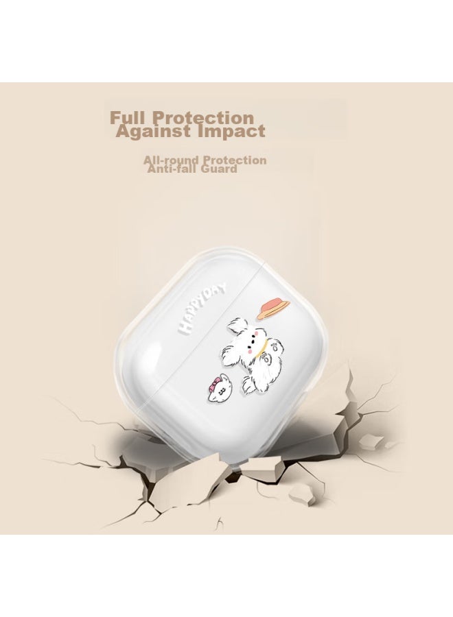 Inkaida Yingkaida Airpods 4 Case, Apple Earphone Protective Cover, Wireless Bluetooth Earphone Case, Shockproof Creative Anti-slip Shell, Storage Box, Frisbee Dog - Image 3
