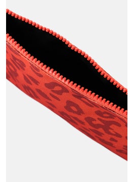 Citron Animal Print Cosmetic Pouch, Multicolor  - Image 3