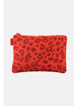 Citron Animal Print Cosmetic Pouch, Multicolor  - Image 1