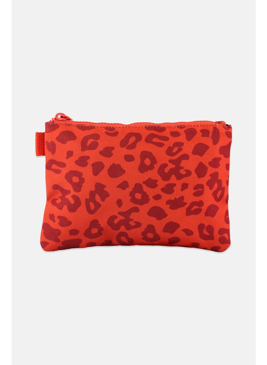 Citron Animal Print Cosmetic Pouch, Multicolor  - Image 1