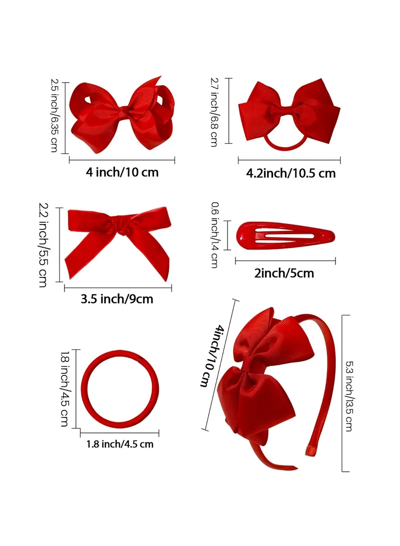 Lion Llama Red School Essentials Hair Accessories set– Girls' School Uniform Headband for Toddlers & Children, Comfortable Hair Accessory for School, Daily Wear, Parties & Special Occasions - RED for Women | Best Price UAE