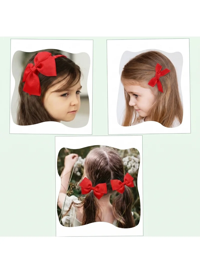 Lion Llama Red School Essentials Hair Accessories set– Girls' School Uniform Headband for Toddlers & Children, Comfortable Hair Accessory for School, Daily Wear, Parties & Special Occasions - RED for Women | Best Price UAE