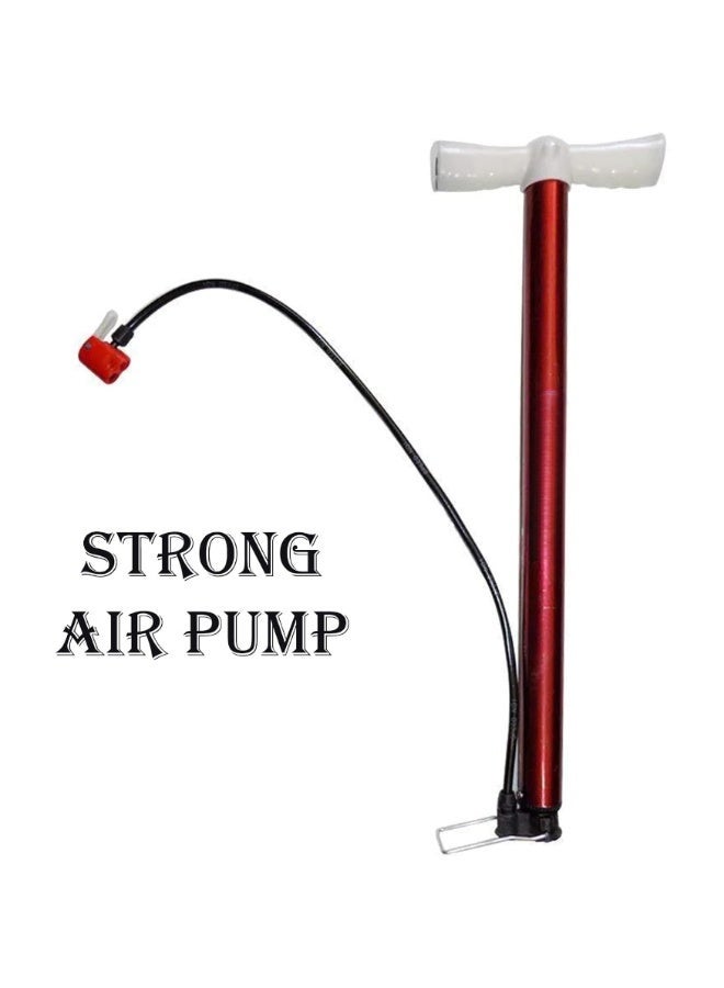 Fukukawa Portable High Pressure Air Pump for Car Tire Bicycle Motorcycle and Sports Ball Aluminum Hand Pump with Flexible Hose Universal Valve and Foldable Foot Base - Image 2