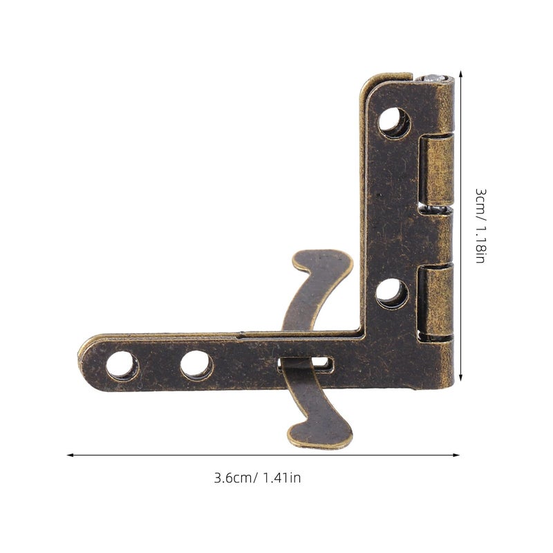 4Pcs Vintage 8 Hole Cabinet Door Hinges With Screws 90 Degree Support Folding Hardware - Image 3