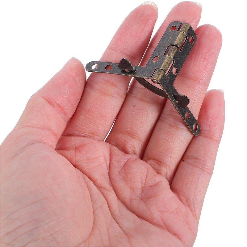 4Pcs Vintage 8 Hole Cabinet Door Hinges With Screws 90 Degree Support Folding Hardware - Image 5