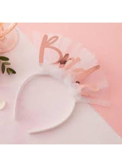 Generic Bride Rose Gold Tulle Headband 