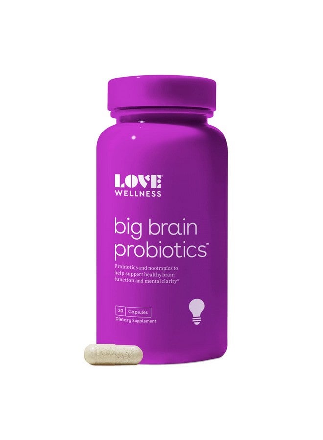 Love Wellness Nootropics Brain Support Supplement Big Brain Probiotics Brain Function Cognitive Health & Healthy Mood Reishi & Chaga Mushrooms Lions Mane Dairyfree & Vegan 30 Servings - Image 2