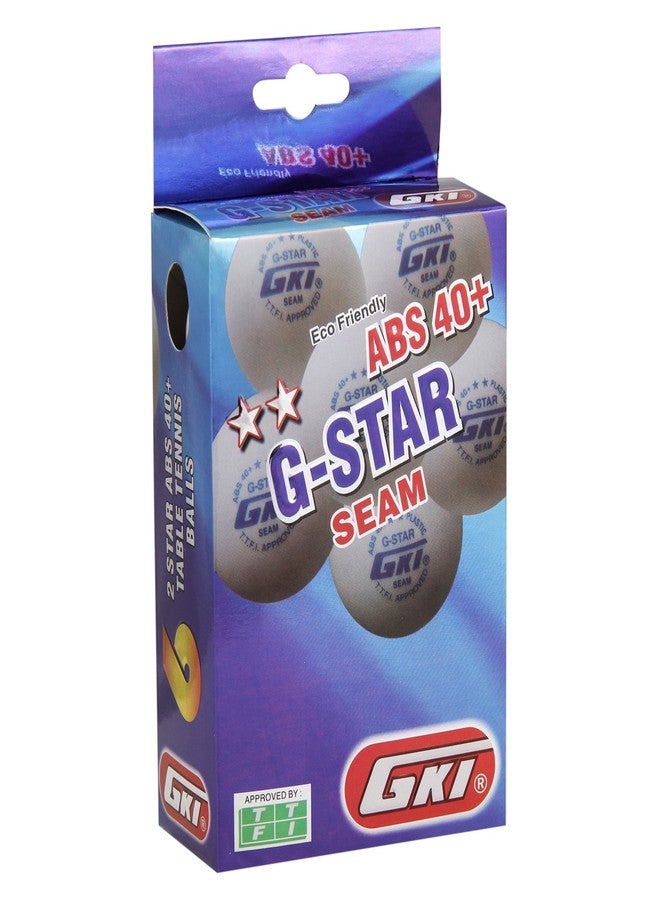 GKI كرة تنس طاولة GKI G-Star ABS بلاستيكية 40+، عبوة من 96 كرة (بيضاء) - Image 4
