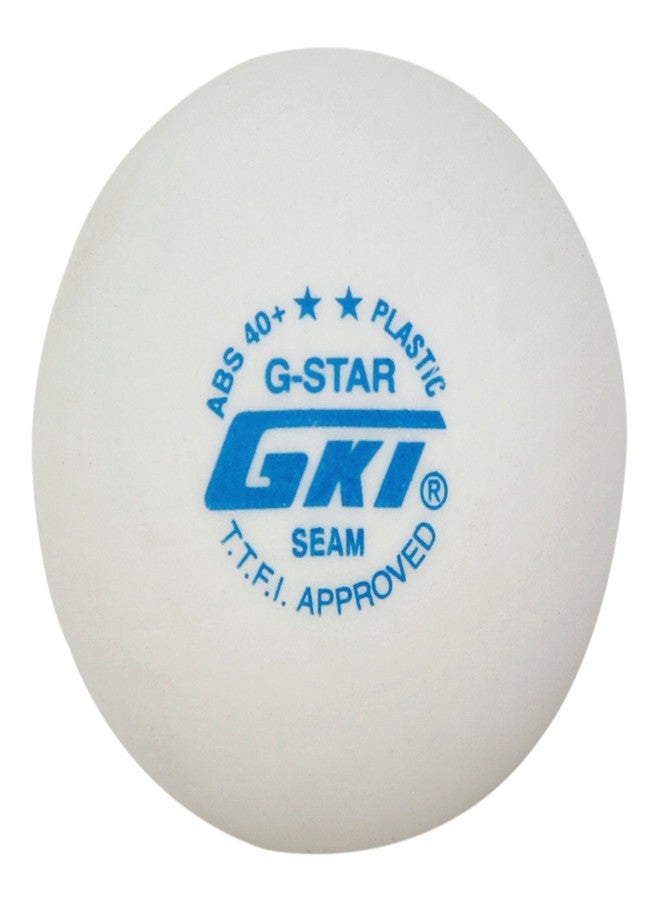 GKI كرة تنس طاولة GKI G-Star ABS بلاستيكية 40+، عبوة من 96 كرة (بيضاء) - Image 3