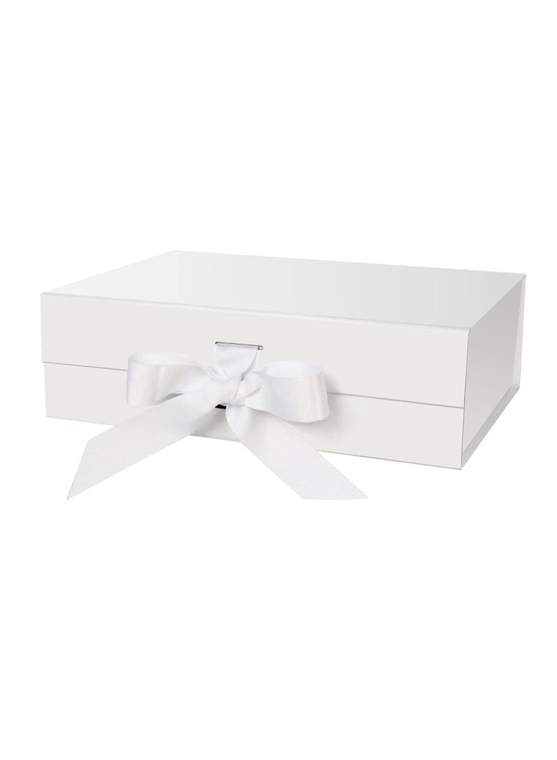 general Luxury Magnetic Gift Box, White Large Gift Box with Ribbon,Folding Gift Boxes for Presents With Lid, Suitable for Festival, Birthday, Anniversary, etc - Image 1