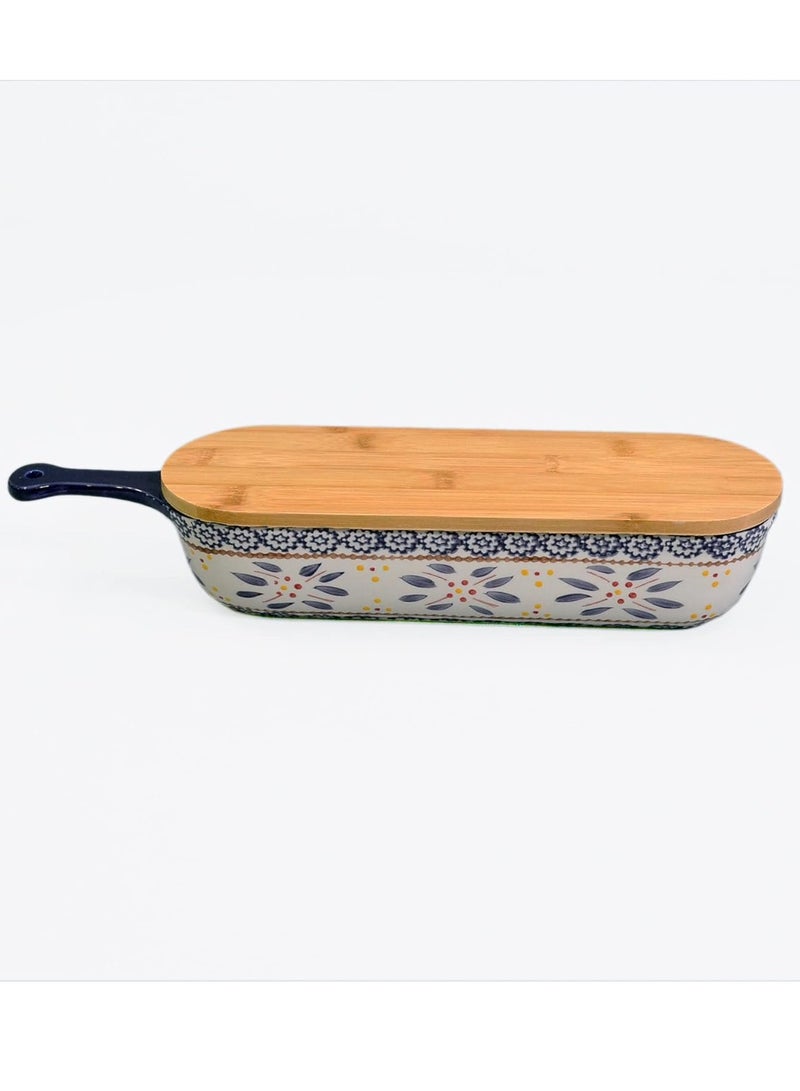 temp-tations® Old World Baker & Server with Bamboo Lid - 2 Piece - Eggplant - Image 1