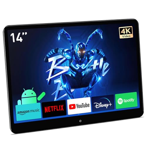 Xtrons شاشة رأسية للسيارة XTRONS بحجم 14 بوصة وبدقة 4K، شاشة تعمل باللمس بتقنية IPS بنظام أندرويد 11، قابلة للدوران بزاوية 90°، مع WiFi/Bluetooth/HDMI/USB/AV في/نسخ الشاشة 4+64G (1PC) - Image 1