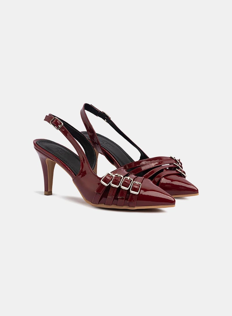 TGS Quad Cross Buckle Slingback Heel - Image 1