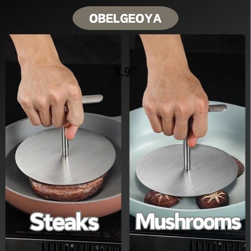 OBELGEOYA Simple Tortilla Press Maker - 7 Inch Stainless Steel Multi-Functional Dough Press Quesadilla Maker, Roti Maker for Making Flour, Corn, Gluten-Free Tortillas - Image 3
