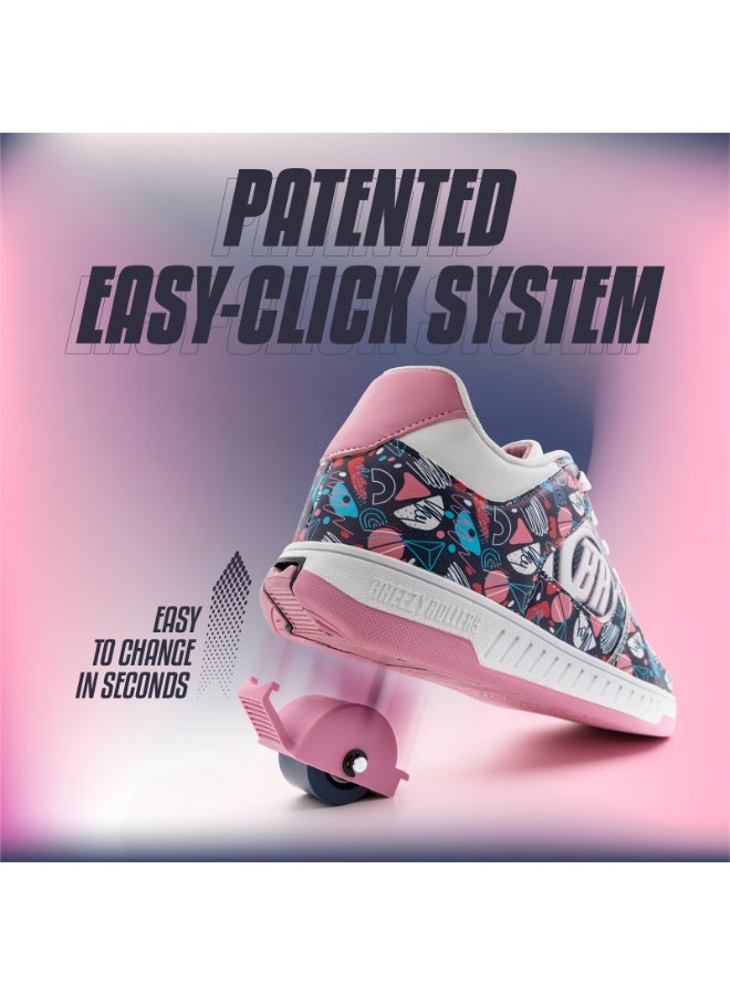 BREEZYROLLERS BREEZY ROLLERS shoes with wheels for children, Roller skates sneakers kids, From children's street shoes to roller skates in a few seconds, Patented click system, Trainers with wheels for girls & boys - Image 2