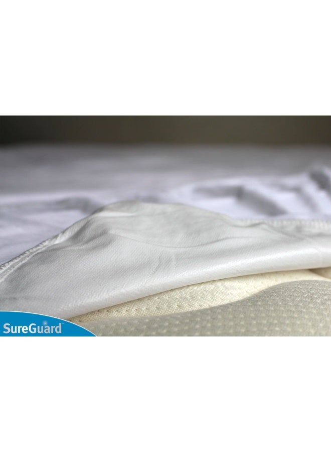 Sureguard Mattress ProtectorsSureGuard Queen Size Mattress Protector - 101  Waterproof  Hypoallergenic - Premium Fitted Cotton Terry Cover White  - Image 3