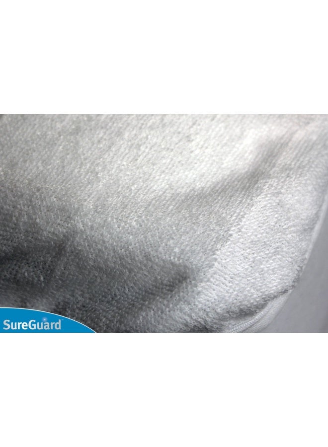 Sureguard Mattress ProtectorsSureGuard Queen Size Mattress Protector - 101  Waterproof  Hypoallergenic - Premium Fitted Cotton Terry Cover White  - Image 4
