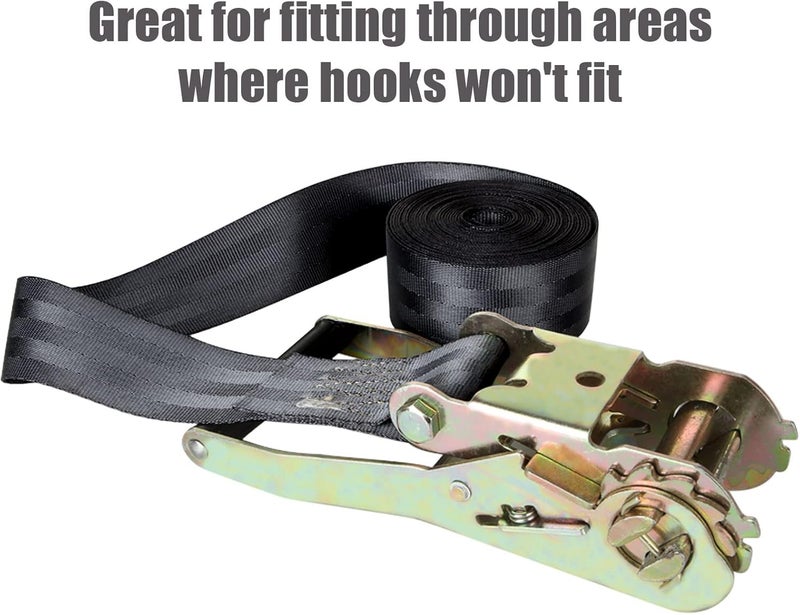 LISHINE 2 Pack 2 Inch Endless Ratchet Strap Heavy Duty 20ft Tie Down Straps - Image 4