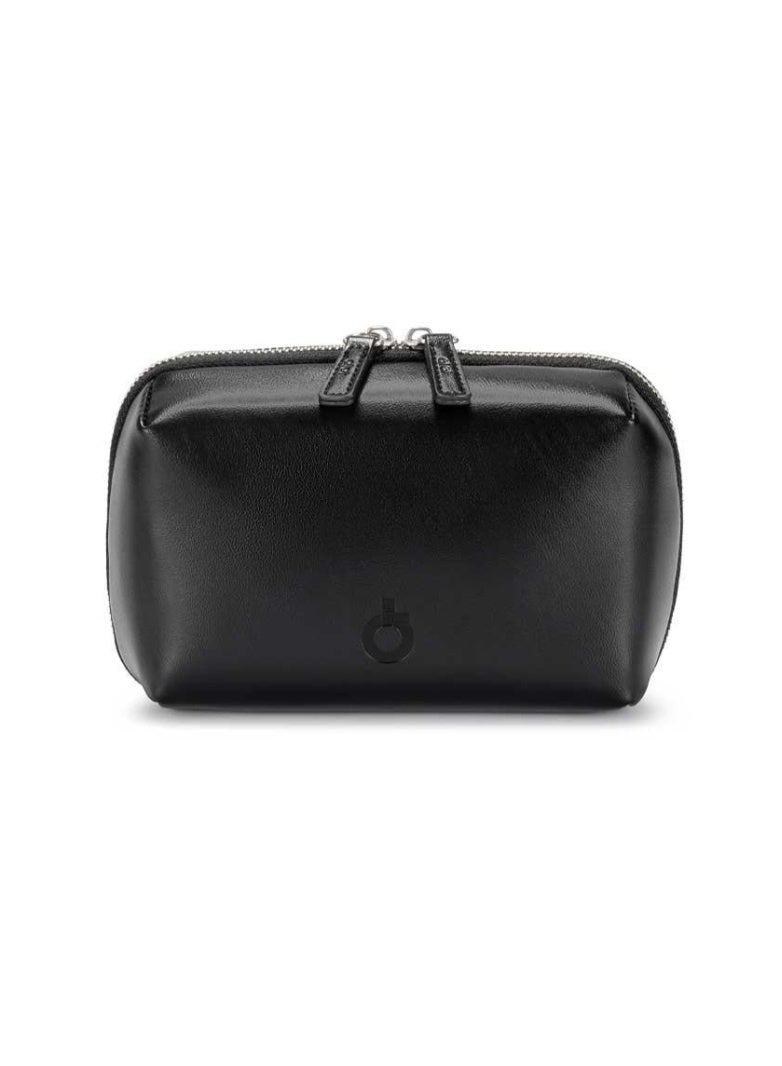 Alot Elegant Quilted Purse PU Leather Handbag with 1-Liter Capacity and Multiple Pockets for Daily Use - Black - Image 1