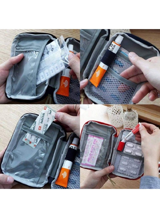 Luxula Mini First Aid Kit Travel Pouch Nylon Emergency Medicine Storage Bag (Red) - Image 3