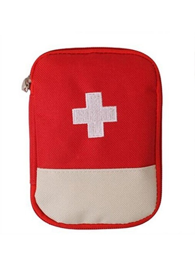 Luxula Mini First Aid Kit Travel Pouch Nylon Emergency Medicine Storage Bag (Red) - Image 1