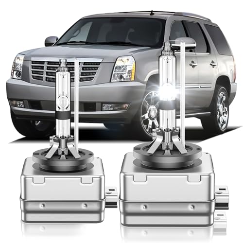 SENROBO Fit for 2003 2004 2005 2006 Cadillac Escalade EXT ESV D1R HID Headlight Bulbs, 350% Brightness, High Low Beam Xenon Light Bulb, 6000K Cool White, Plug and Play, Pack of 2 - Image 1