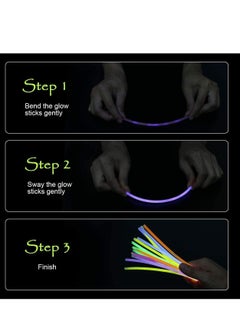 MIXDE 100 Glow Sticks Party Pack 8 Inch With Connectors To Make Neon Bracelets,Necklaces,Eye Glasses And Balls For Party Supplies  - Image 3