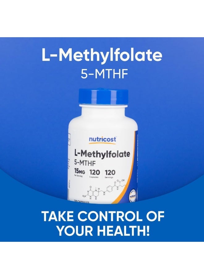 Nutricost كبسولات L-ميثيلفولات 15 ملغ، 120 عدًّا - Image 5